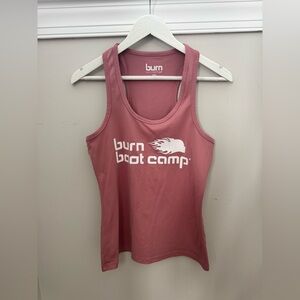 Burn Boot Camp Size S Vintage Logo Racerback Full Length Tank